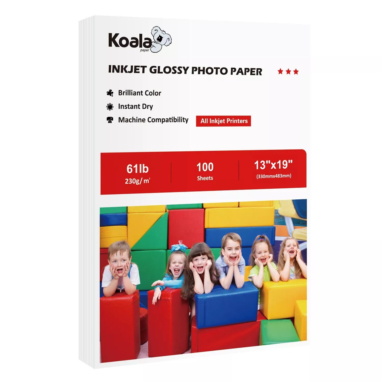 Koala Premium Glossy 61lb/230gsm Thick Inkjet Photo Paper in Multiple Sizes